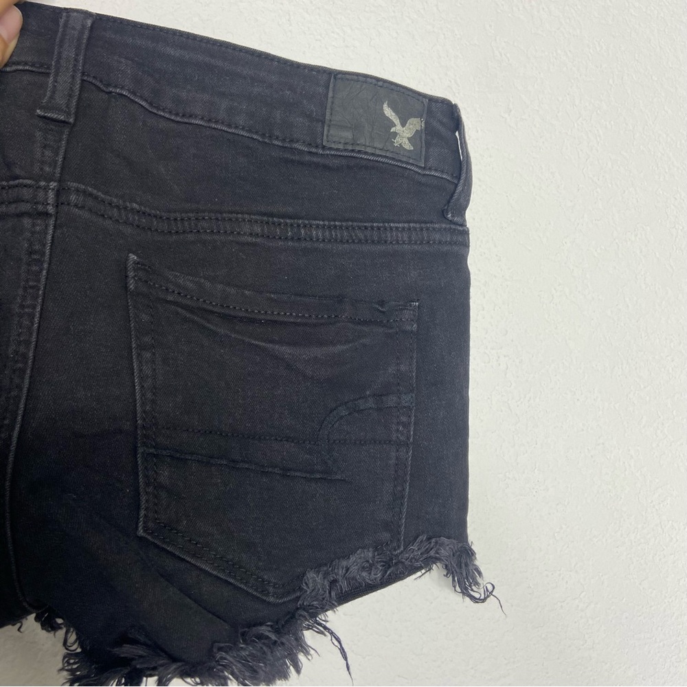 American Eagle Black Super Low Shorties Size 4 - Picture 6 of 9